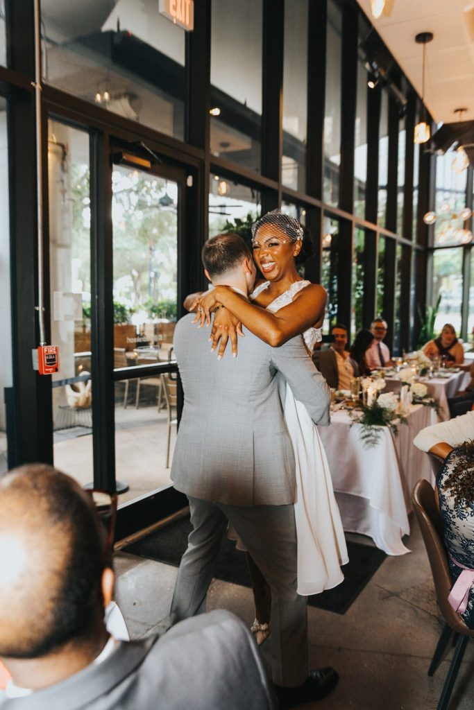 Intimate wedding reception at The Drake Kitchen + Bar in downtown Orlando