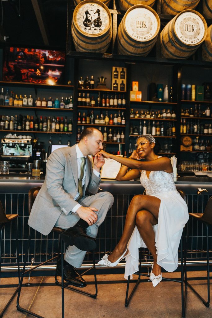 Romantic restaurant wedding photography at The Drake Kitchen + Bar